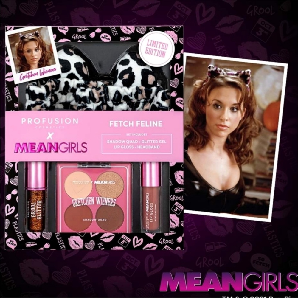 Mean Girls "Pur-fetch Cat" 4PC Set, Mean Girls Gretchen Wieners Make Up Set